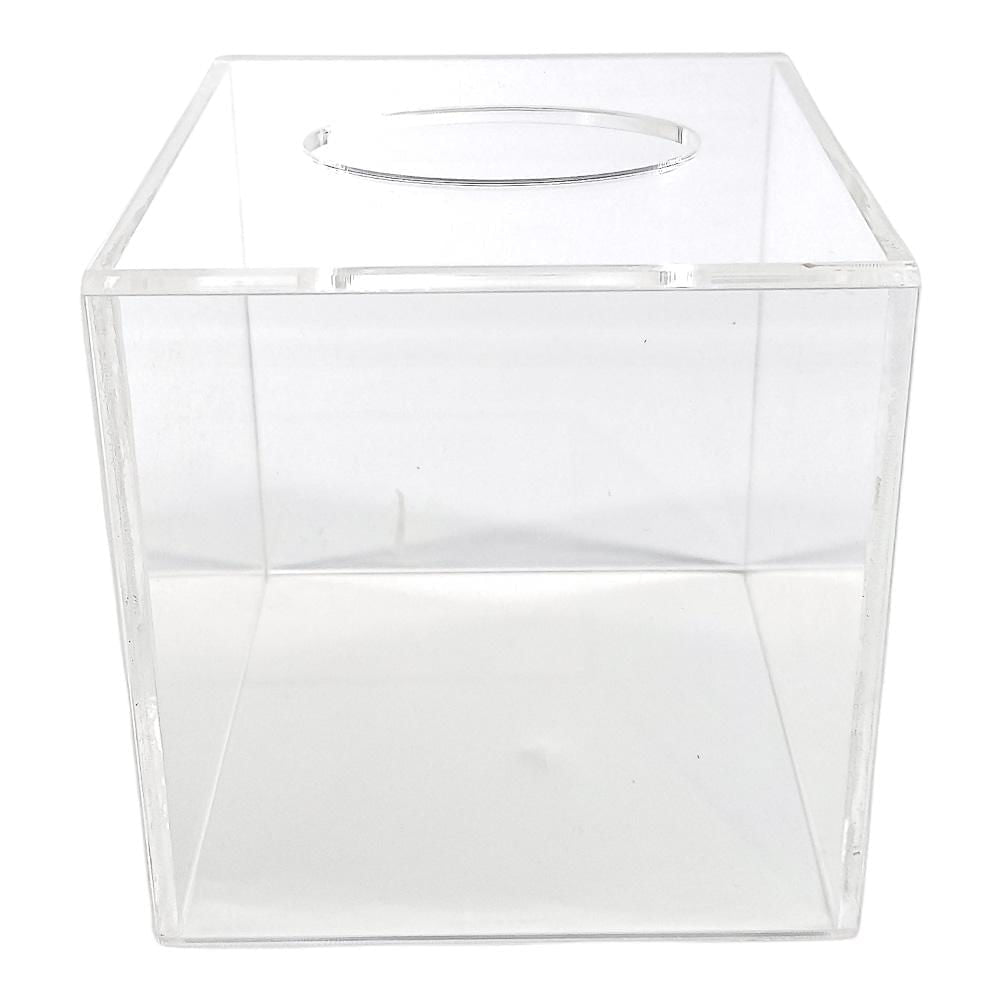Porta Toallas Desechables Kleenex de Acrílico Sin Tapa 15 cm x 15 cm x 15 cm