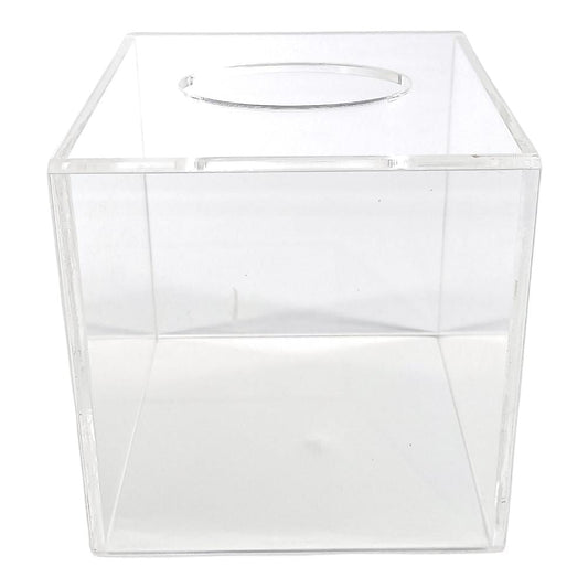 Porta Toallas Desechables Kleenex de Acrílico Sin Tapa 15 cm x 15 cm x 15 cm