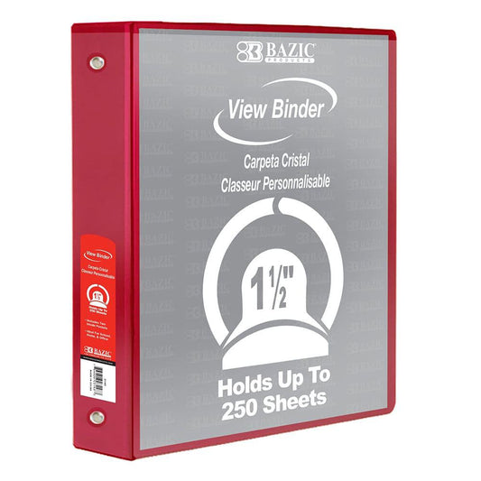 Portafolio Plástico Bazic Con Bolsillo Rojo