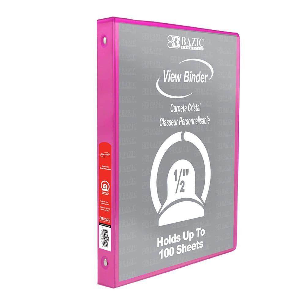 Portafolio Plástico Bazic Con Bolsillos Fucsia