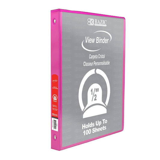 Portafolio Plástico Bazic Con Bolsillos Fucsia