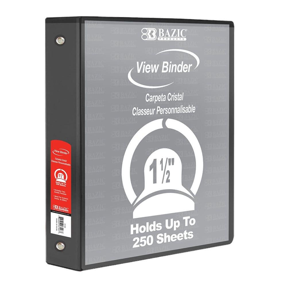 Portafolio Plástico Bazic Con Bolsillos Negro