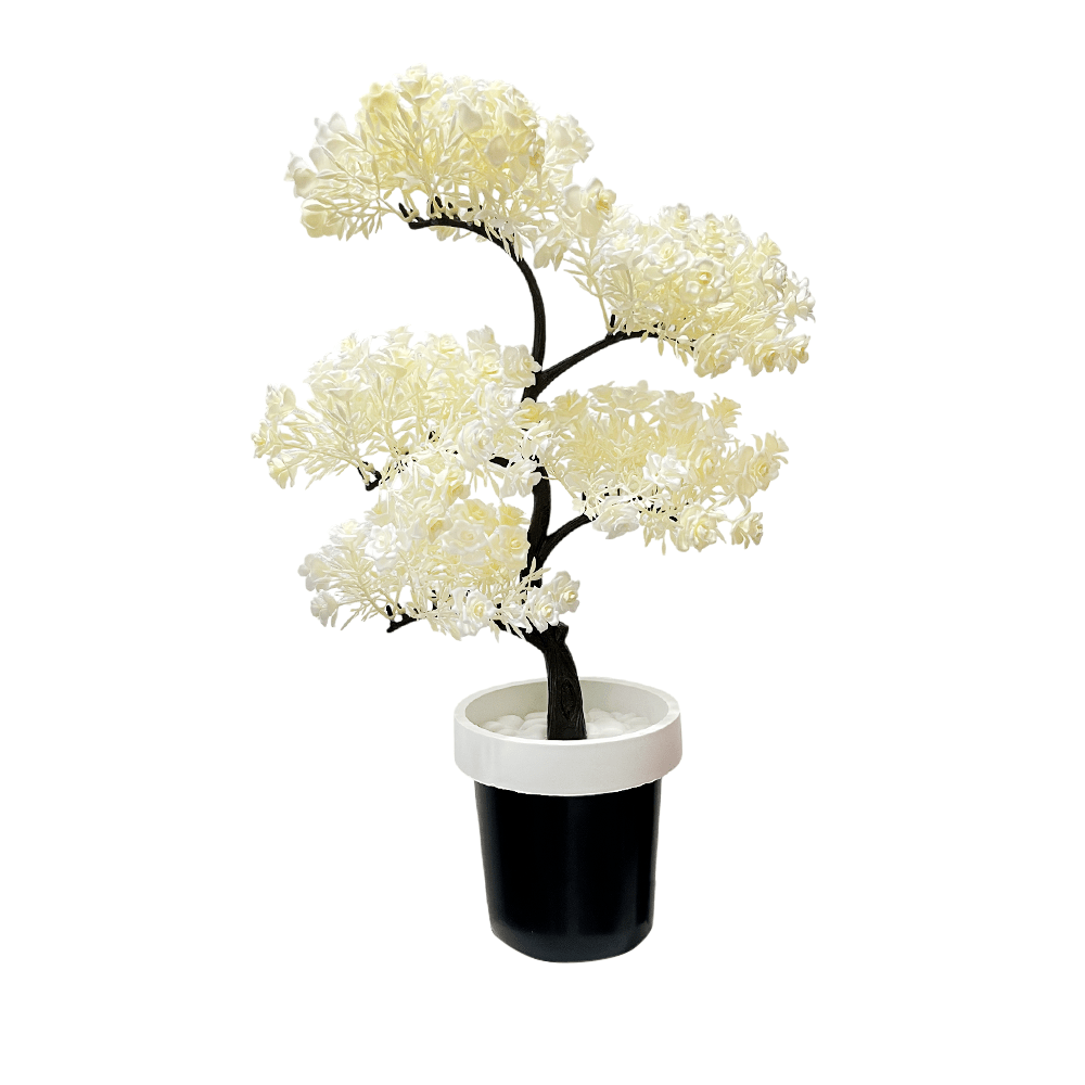 Pote Decorativo 22" Gelincik Dekor Con Diseño de Flores - Blanca - Gelincik Dekor - Titan.com.pa - 8681333003672