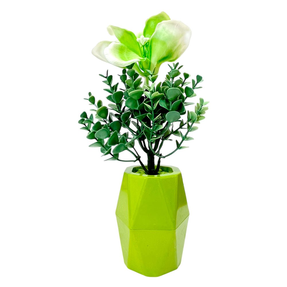 Pote Decorativo Con Flor Gelincik Dekor / Plástico / 5" / Surtido - Gelincik Dekor - Titan.com.pa - 8681333003115