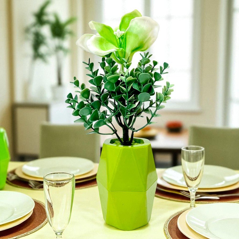 Pote Decorativo Con Flor Gelincik Dekor / Plástico / 5" / Surtido - Gelincik Dekor - Titan.com.pa - 8681333003115