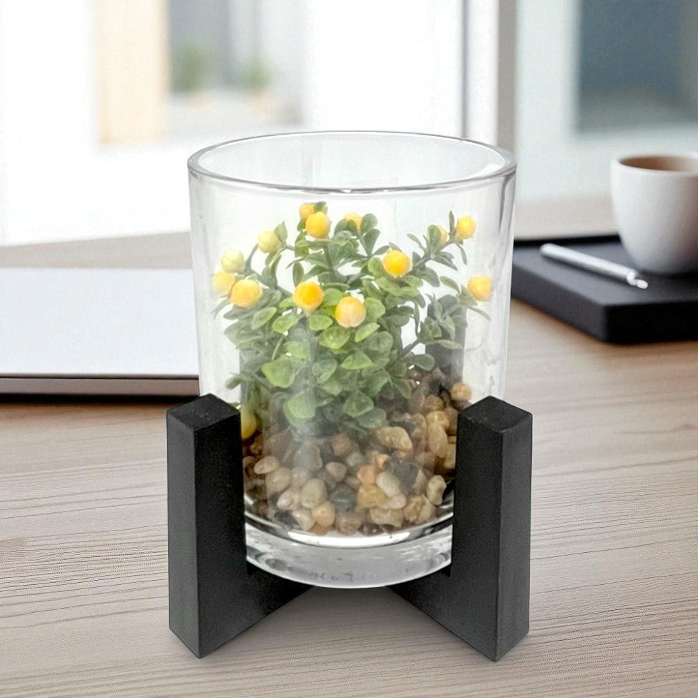 Pote Decorativo de Vidrio Home Elegance 4" / Con Plantita / Surtido - Home Elegance - Titan.com.pa - 2100000529117