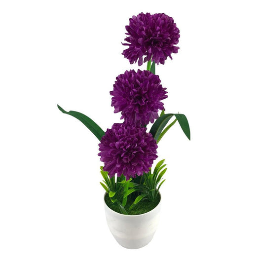 Pote Decorativo Plástico Con Flores Home Elegance 37 cm x 10 cm - Surtido