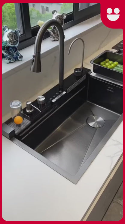 Fregador de Cocina Carbone Multifuncional / Acero Inoxidable