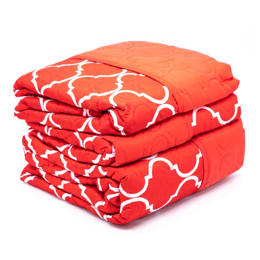 Protector de Sofá Home Elegance Coretta Reversible 3 Piezas - Rojo