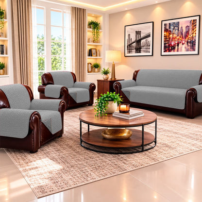 Protector de Sofá Reversible Home Elegance Wave 3 Piezas / Gris-Charcoal - Home Elegance - Titan.com.pa - 2100000649754