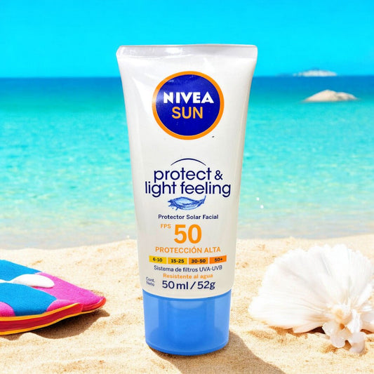 Protector Solar Facial Nivea Protect & Light Feeling FPS - 50 50 ML - Nivea - Titan.com.pa - 4005808239603
