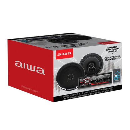 Combo Aiwa AWC2016BT con radio Bluetooth, USB, AUX, control remoto y parlantes de 6.5” 200W. En Titán Panamá.