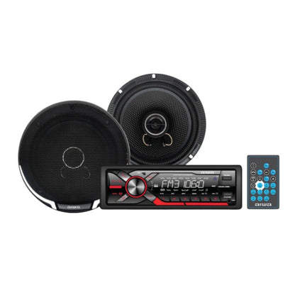Combo Aiwa AWC2016BT con radio Bluetooth, USB, AUX, control remoto y parlantes de 6.5” 200W. En Titán Panamá.