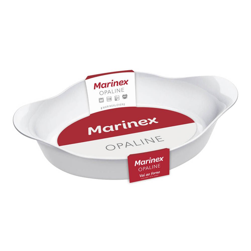 Refractario de Vidrio Marinex Opaline Ovalado 0.6 L