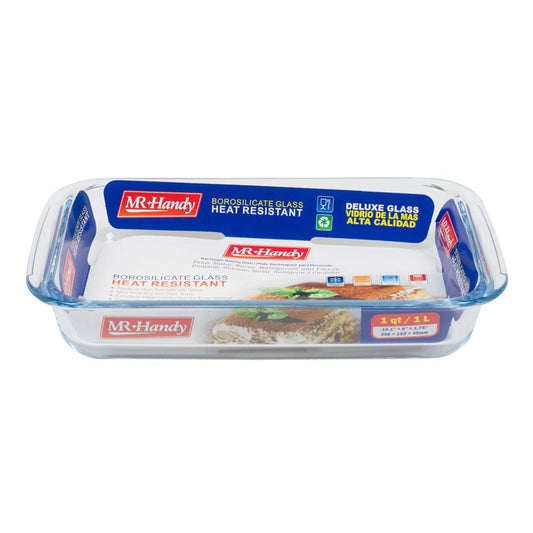 Refractario Mr-Handy Rectangular de Vidrio 1 L