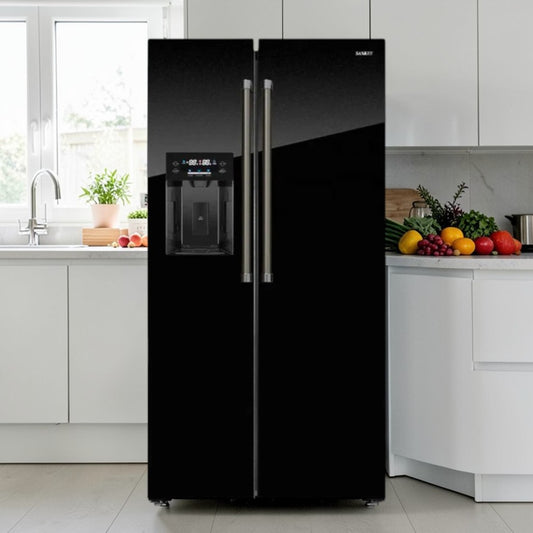Refrigerador Sankey 19.9 Pies Cúbicos / Inverter / Side By Side / Black Glass