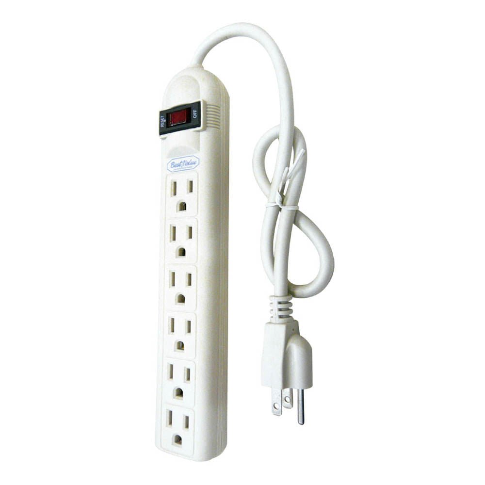 Regleta de 3 Enchufes Best Value Con Reset de 6"