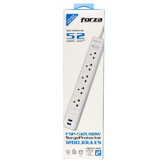 Regleta Forza 5 Salidas 110/120V USB | Titán Panamá