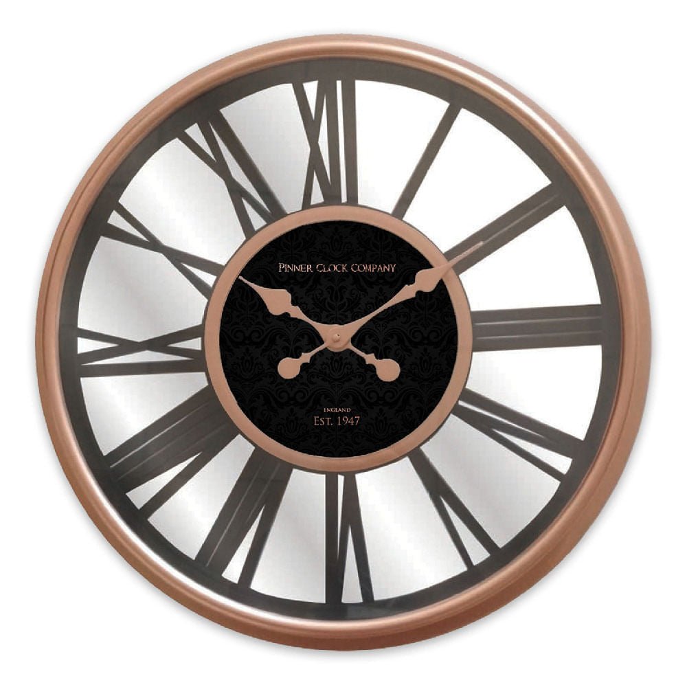 Reloj Rose Gold & Black Metal 20"