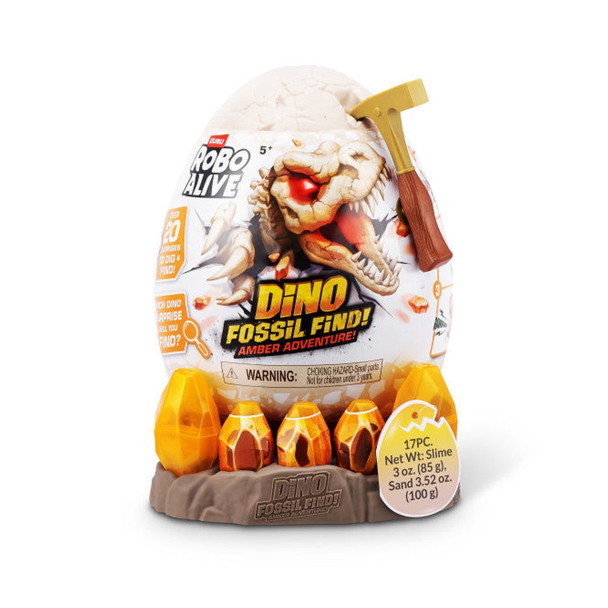 Robo Alive-Dino Fossil Find-Series 1-Amber Adventure-Shrink Wrap 12Pcs/Ctn - ROBO ALIVE - 11144803