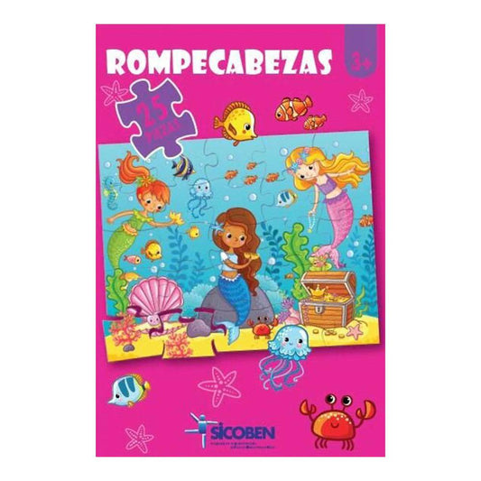 Rompecabezas Sicoben de Sirenas 25 Piezas