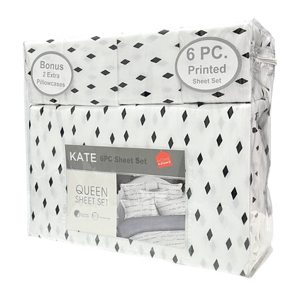 Sábana Estampada Queen Home Elegance Kate 6 Piezas - Surtido - Home Elegance - Titan.com.pa - 2100000213337