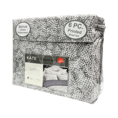 Sábana Estampada Queen Home Elegance Kate 6 Piezas - Surtido - Home Elegance - Titan.com.pa - 2100000213337