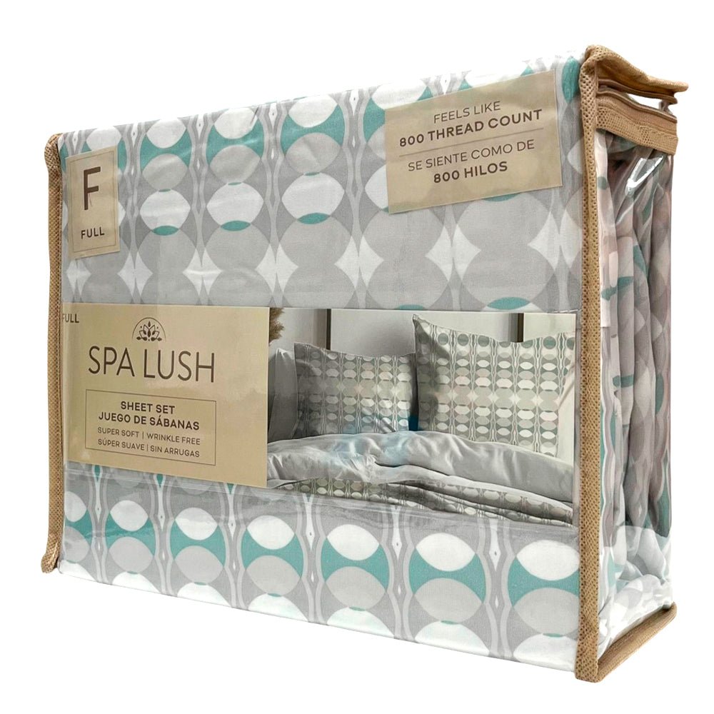 Sábana Full 4 Piezas Estampada - Spa Lush - Spa Lush - Titan.com.pa - 784668643396