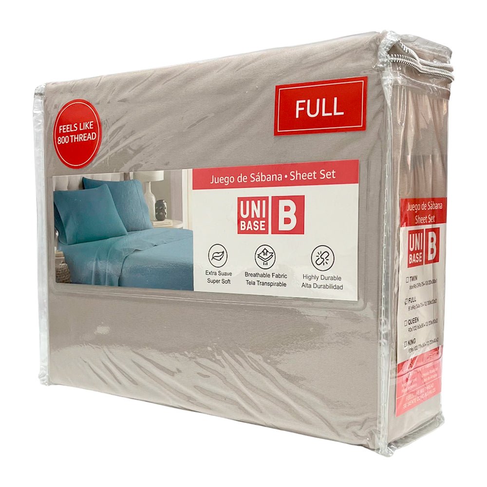 Sábana Full Lisa Unibase / Set 4 Piezas / Surtida - Unibase - Titan.com.pa - 2100001038984