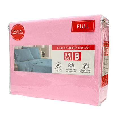 Sábana Full Lisa Unibase / Set 4 Piezas / Surtida - Unibase - Titan.com.pa - 2100001038984