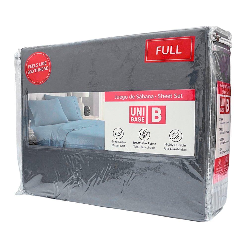 Sábana Full Lisa Unibase / Set 4 Piezas / Surtida - Unibase - Titan.com.pa - 2100001038984
