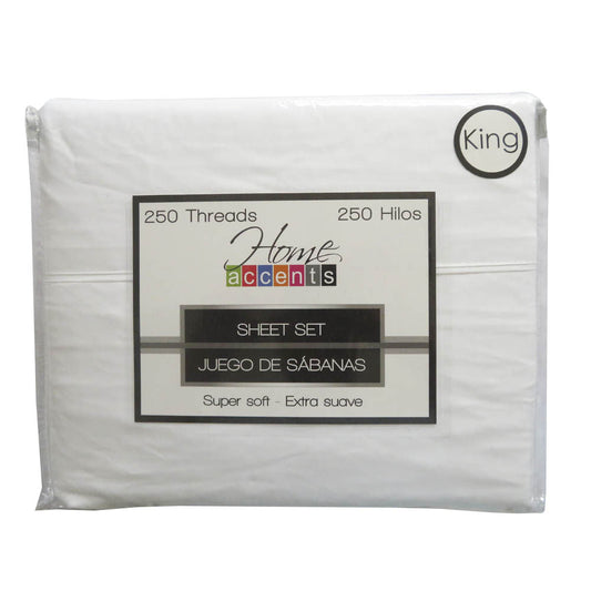 Sabana Home Accents 250 Hilos Set de 4 Piezas - KING