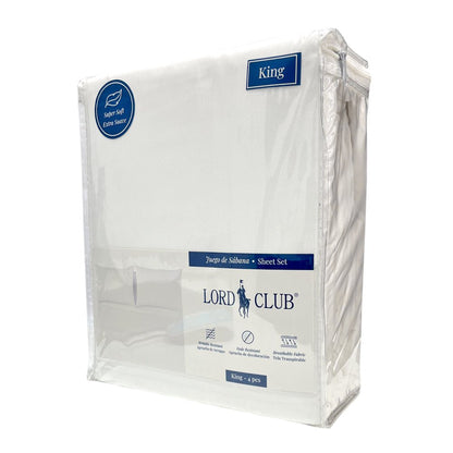 Sábana King 4 Piezas Lord Club White Lisa - Lord Club - Titan.com.pa - 2100000535767