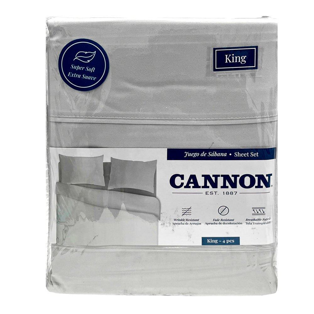 Sábana King 4 Piezas Silver - Cannon - Cannon - Titan.com.pa - 7453122814025