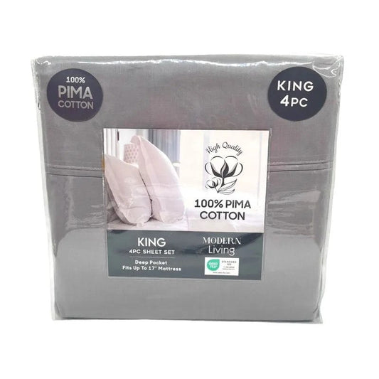 Sabana King Rt Designer De Algodón 300 Hilos Gris - Rt Designer - Titan.com.pa - 196210025077