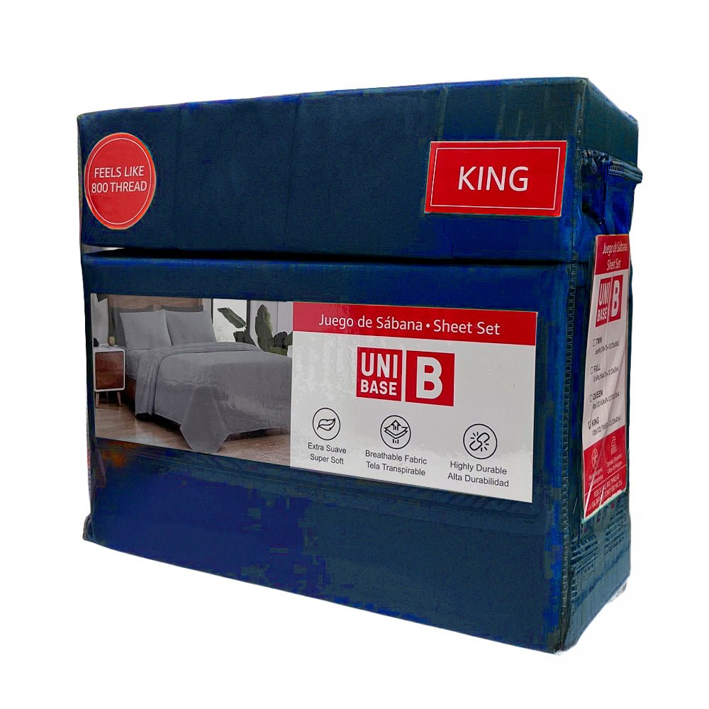 Sábana Lisa King Unibase / 6 Piezas / Surtida - Unibase - Titan.com.pa - 2100001502027