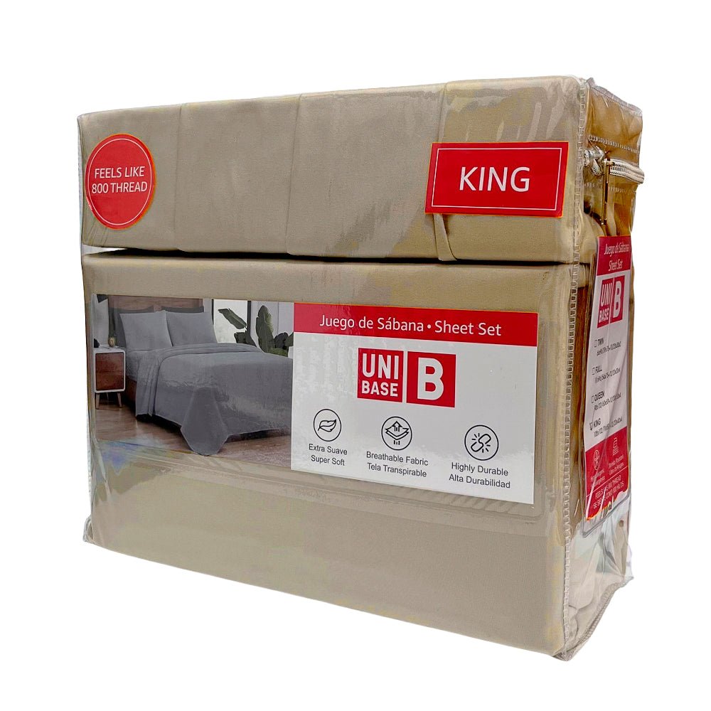 Sábana Lisa King Unibase / 6 Piezas / Surtida - Unibase - Titan.com.pa - 2100001502027