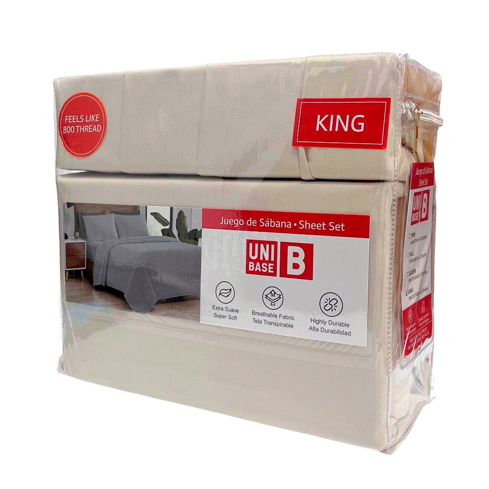 Sábana Lisa King Unibase / 6 Piezas / Surtida - Unibase - Titan.com.pa - 2100001502027