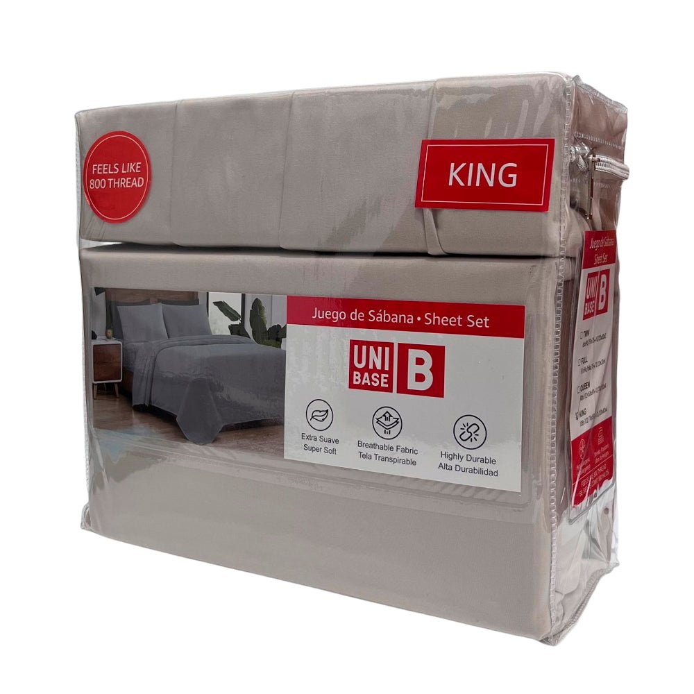 Sábana Lisa King Unibase / 6 Piezas / Surtida - Unibase - Titan.com.pa - 2100001502027