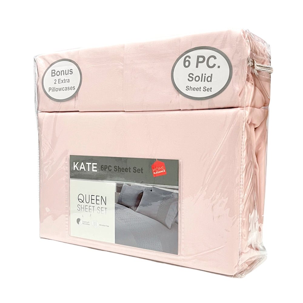 Sábana Lisa Queen Home Elegance Kate 6 Piezas - Surtido - Home Elegance - Titan.com.pa - 2100000275274