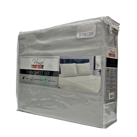 Sábana Twin 3 Piezas Gris - Home Accents - Home Accents - Titan.com.pa - 7453122803098