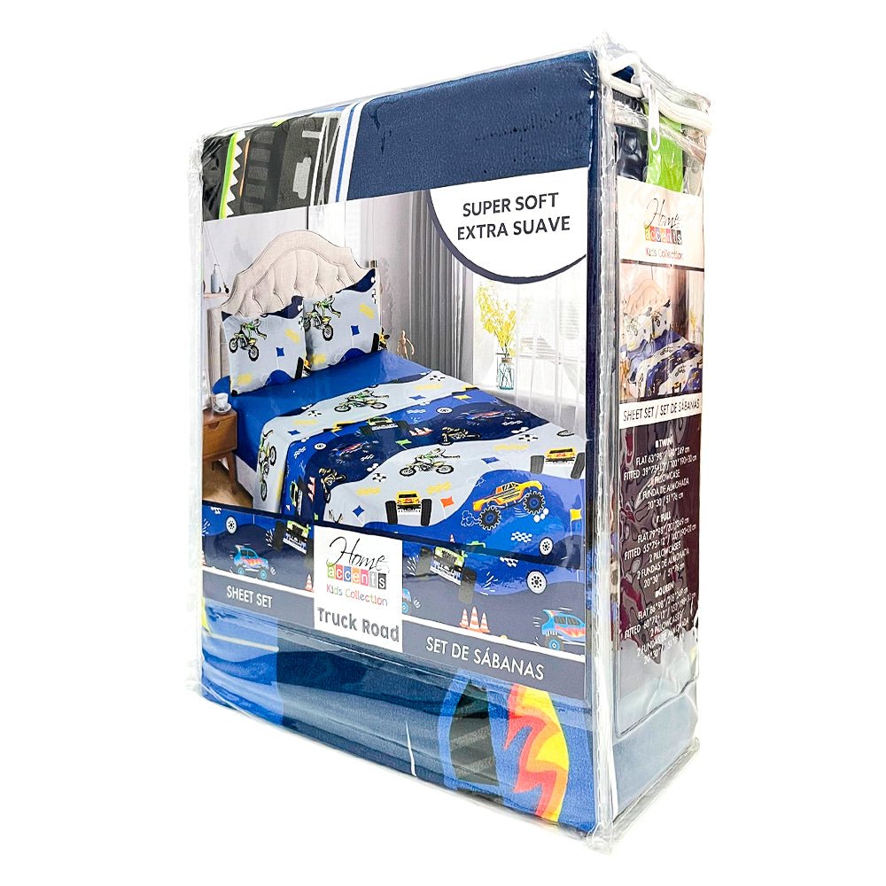 Sábana Twin Set 3 Piezas Truck Road Infantil Home Accents - Home Accents - Titan.com.pa - 7453130021361