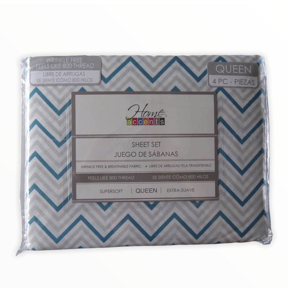 Sábanas Lima Home Accents 4 Piezas - QUEEN