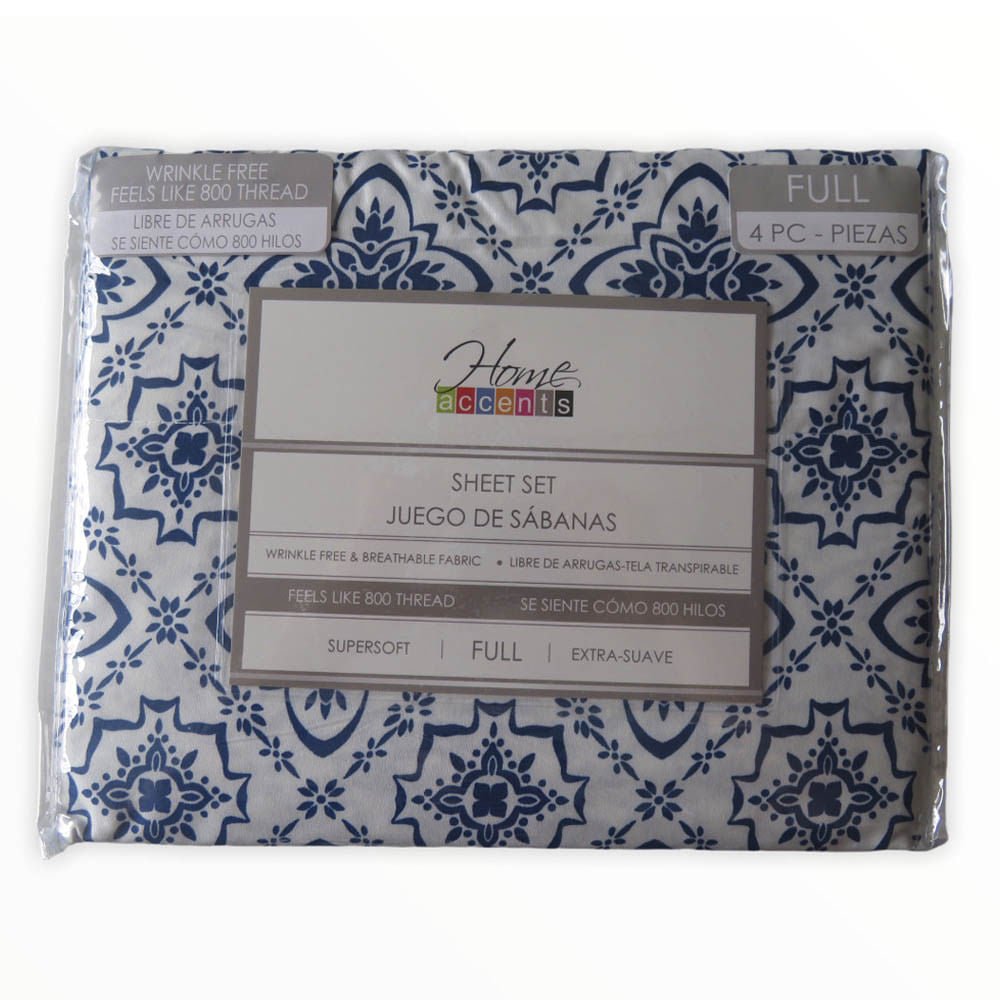 Sábanas London Home Accents 4 Piezas - FULL