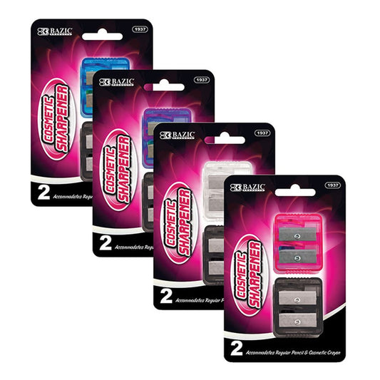 Sacapunta Bazic Cosmetic Doble Orificio de 2 Piezas - Surtido