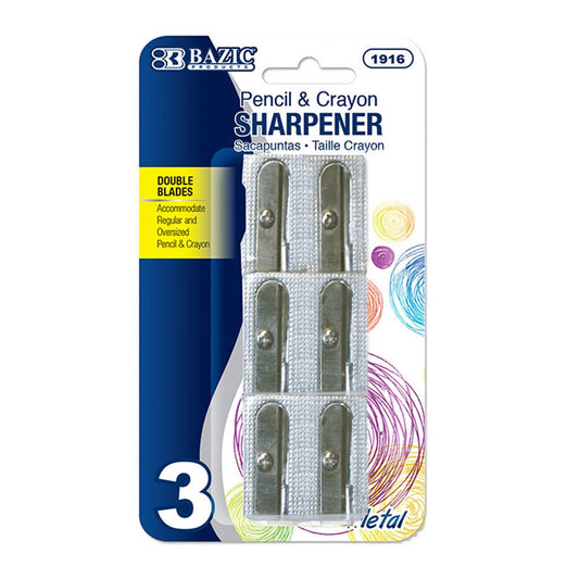 Sacapunta de Metal Bazic de Dos Orificio 3 Piezas