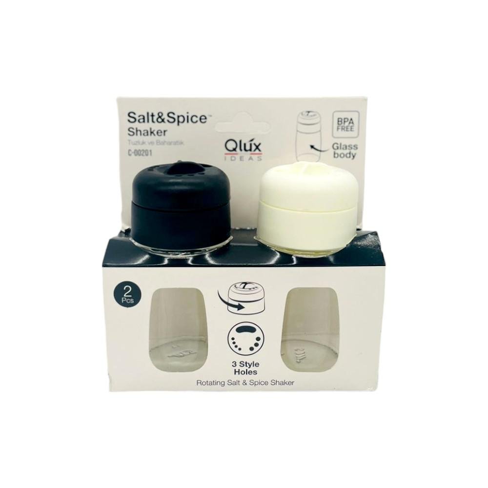 Salero y Pimentero Qlux Con Base Plastico