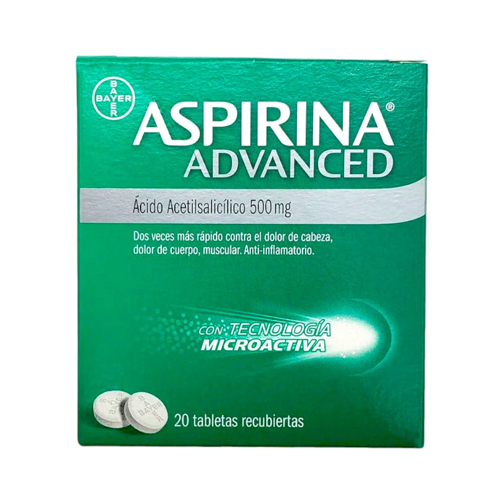Aspirina Advanced Bayer 20 Tabletas Recubiertas