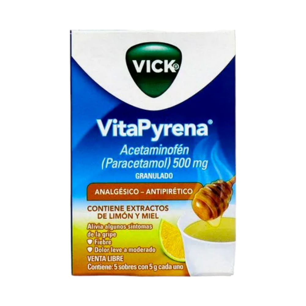 VitaPyrena Vick 5 Sobres Con Extracto de Miel y Limón
