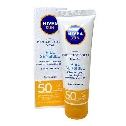 Protector Solar Facial Nivea Piel Sensible FPS-50 50 ML